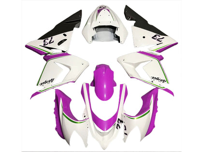 2004-2005 Kawasaki ZX-10R Glossy White Pink Fairing Kit