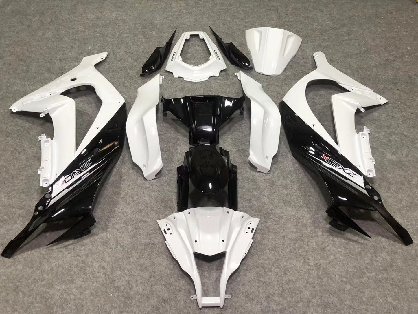 2011-2015 White Glossy Black Kawasaki ZX10R Fairing Kit