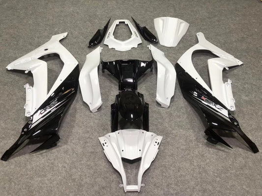2011-2015 White Glossy Black Kawasaki ZX10R Fairing Kit