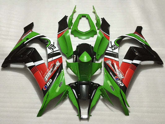 2011-2015 Green Red White Black Elf Motorcard 66 Kawasaki ZX10R Fairing Kit