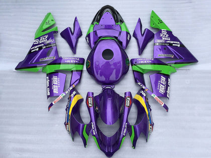 2004-2005 Kawasaki ZX-10R Green Purple Trick Star Fairing Kit