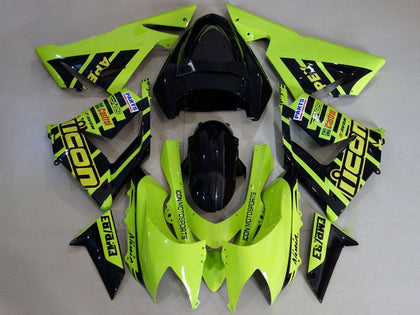 2004-2005 Kawasaki ZX-10R High Viz Yellow and Black Fairing Kit