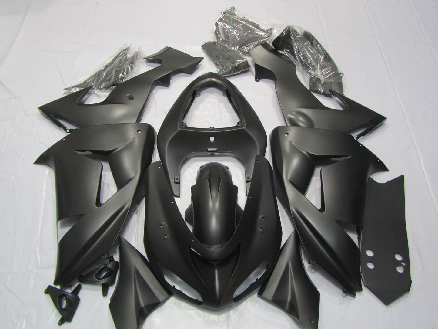 2006-2007 Matte Black Kawasaki ZX10R Fairing Kit