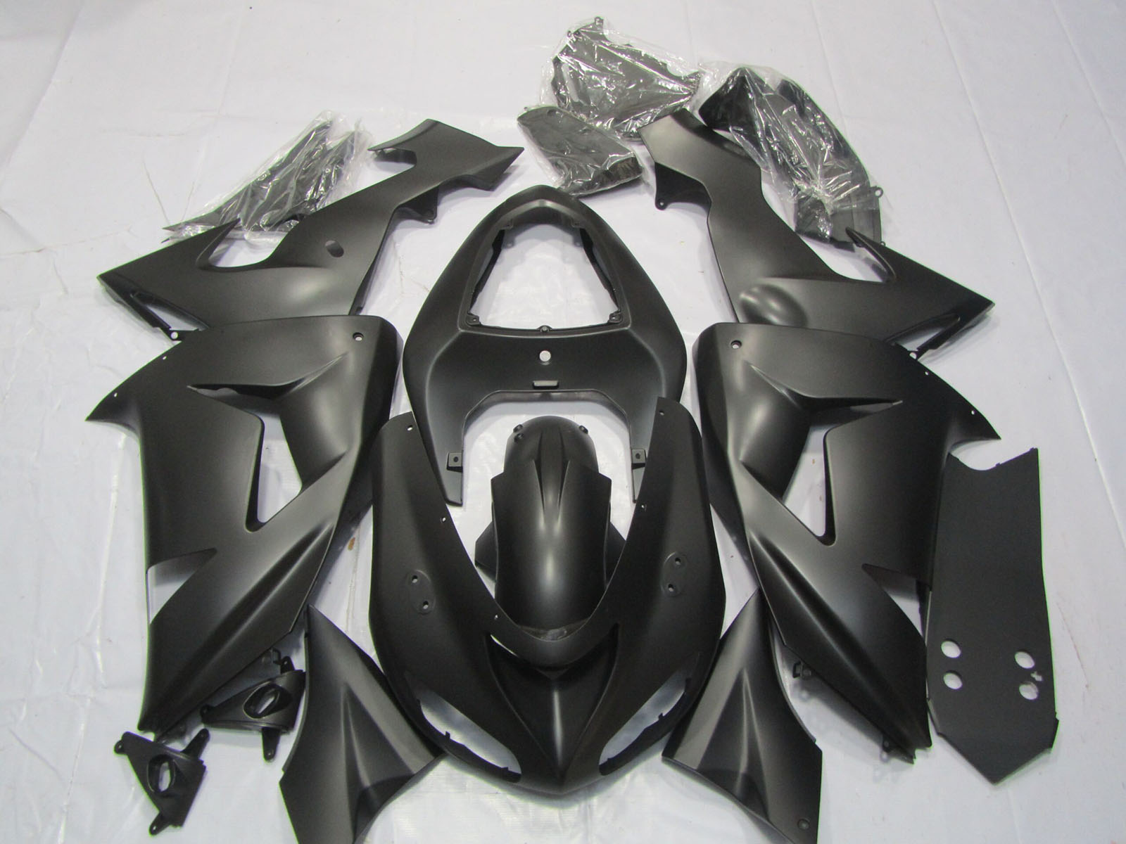 2006-2007 Matte Black Kawasaki ZX10R Fairing Kit