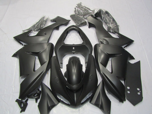 2006-2007 Matte Black Kawasaki ZX10R Fairing Kit