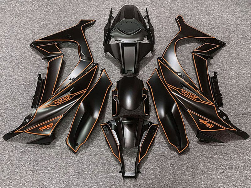 Purchase 2011-2015 Matte Black Orange Lining Kawasaki ZX10R Motorcycle Fairings UK