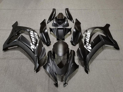 2016-2019 Kawasaki ZX-10R Matte Black White Fairing Kit