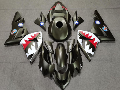 2004-2005 Kawasaki ZX-10R Military Green Shark Fairing Kit