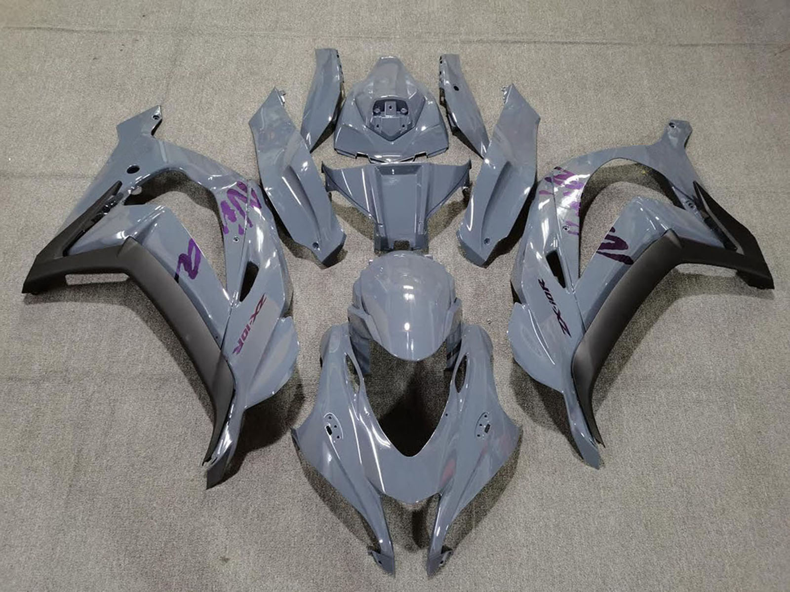 2016-2019 Nardo Grey Purple Kawasaki ZX10R Fairing Kit