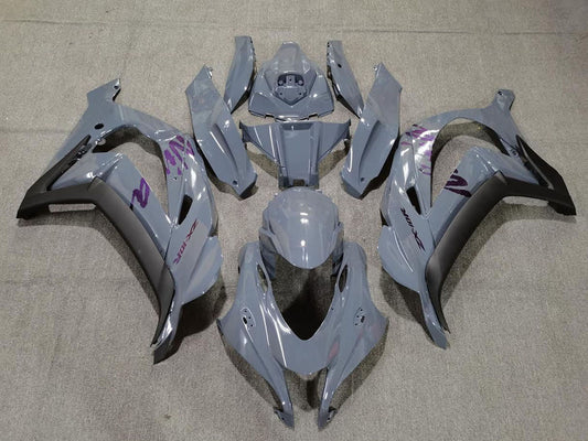 2016-2019 Nardo Grey Purple Kawasaki ZX10R Fairing Kit