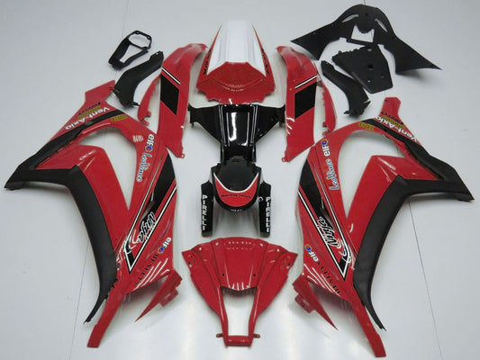 2011-2015 White Red Glossy Black Oem Style Kawasaki ZX10R Fairing Kit