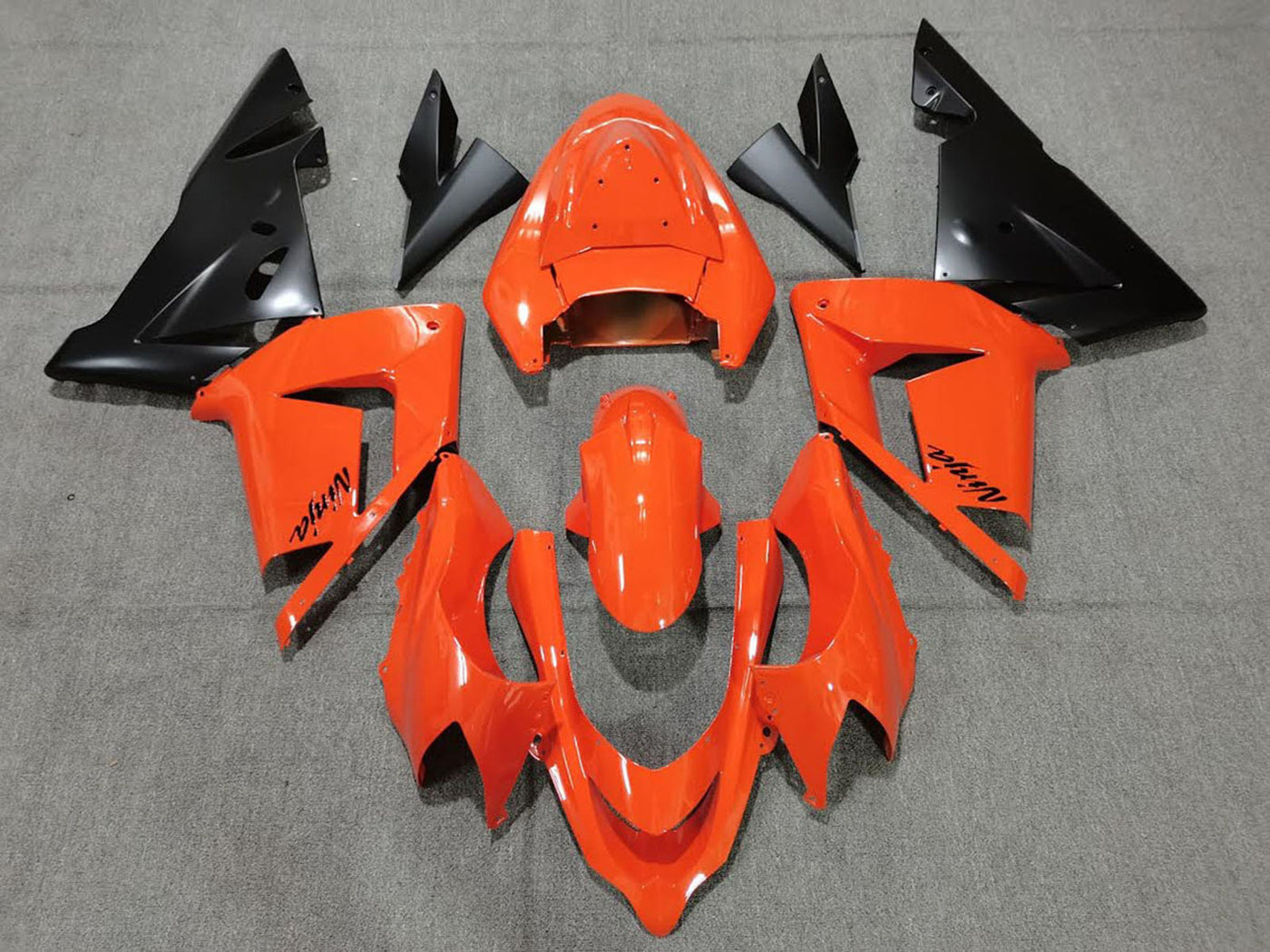 2004-2005 Orange Black Kawasaki ZX10R Fairing Kit
