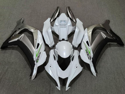 2016-2019 Pearl White Silver Kawasaki ZX10R Fairing Kit