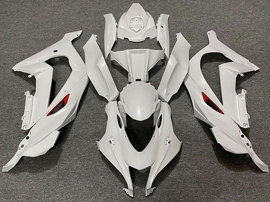 2016-2019 Pearl White Red Trim Kawasaki ZX10R Fairing Kit