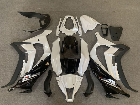 2011-2015 Pearl White Glossy Black Matte Black Kawasaki ZX10R Fairing Kit