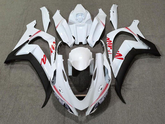 2016-2019 Pearl White Black Red Kawasaki ZX10R Fairing Kit