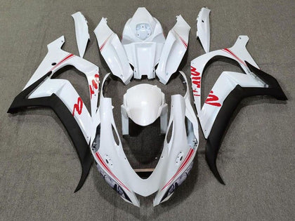 2016-2019 Kawasaki ZX-10R Pearl White Black Red Fairing Kit