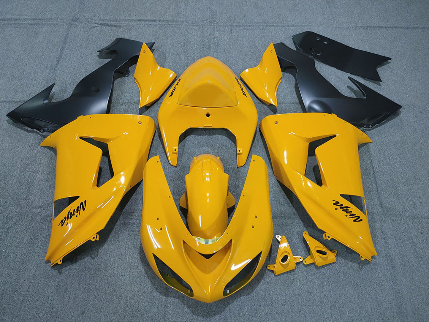 2006-2007 Yellow Black Ninja Kawasaki ZX10R Fairing Kit