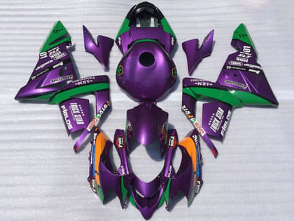2004-2005 Kawasaki ZX-10R Purple and Green Trick Star Fairing Kit