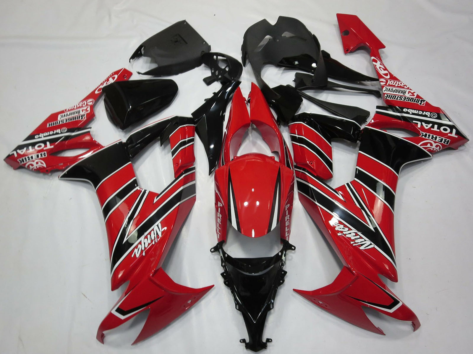 2008-2010 Red Black Kawasaki ZX10R Motorcycle Fairings， Purchase 2008-2010 Red Black Kawasaki ZX10R Motorcycle Fairings UK - UK