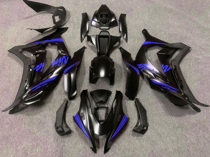 2016-2019 Kawasaki ZX-10R Matte Black Blue Fairing Kit
