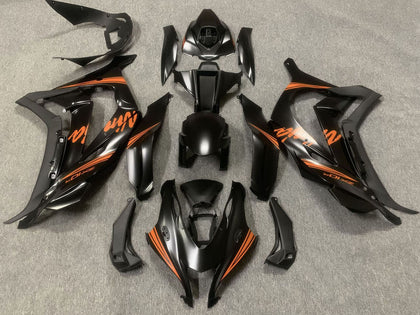 2016-2019 Kawasaki ZX-10R Matte Black Orange Fairing Kit