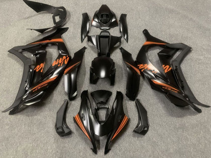 2016-2019 Kawasaki ZX-10R Matte Black Orange Fairing Kit