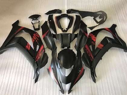 2016-2019 Kawasaki ZX-10R Matte Black Red Fairing Kit