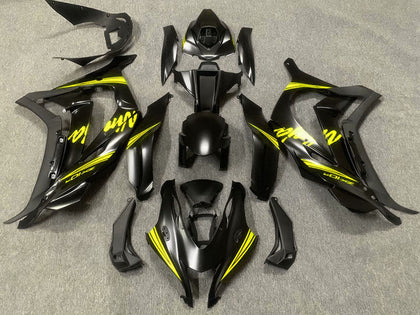 2016-2019 Kawasaki ZX-10R Matte Black Yellow Fairing Kit