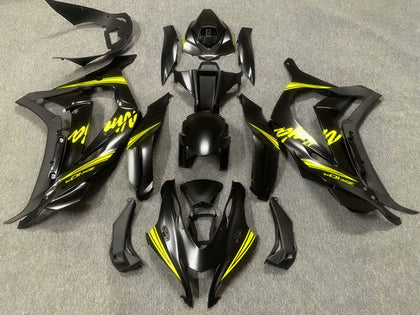 2016-2019 Kawasaki ZX-10R Matte Black Yellow Fairing Kit