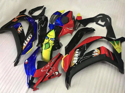 2016-2019 Kawasaki ZX-10R Red Blue Yllow Black Shark Fairing Kit