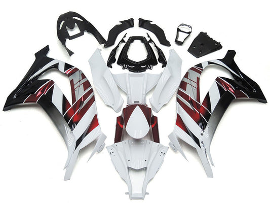 2016-2019 White Red Black Kawasaki ZX10R Fairing Kit