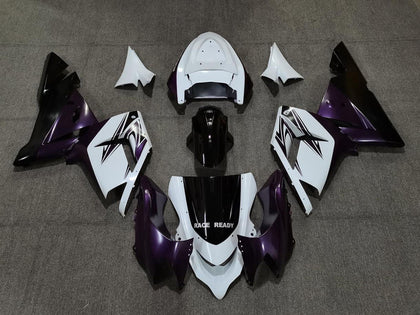 2004-2005 Kawasaki ZX-10R White Purple and Black Fairing Kit
