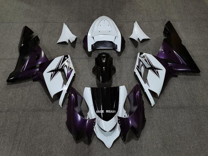 2004-2005 Kawasaki ZX-10R White Purple and Black Fairing Kit