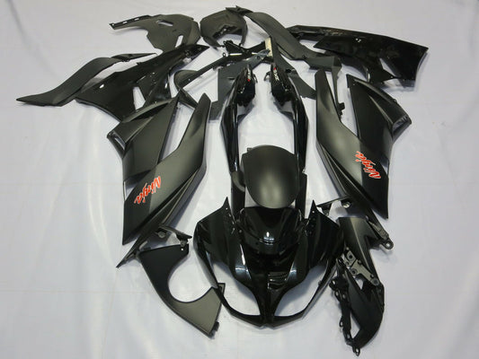 2009-2012 Matte Black Glossy Black Red Ninja Kawasaki ZX6R Fairing Kit