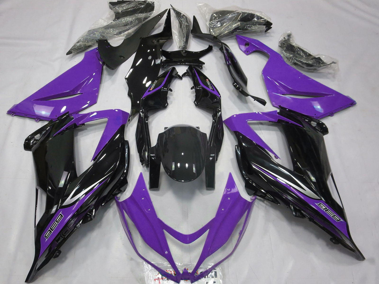 2013-2018 Purple Glossy Black Kawasaki ZX6R Fairing Kit