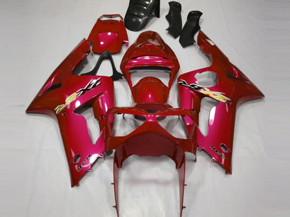 2003-2004 Kawasaki ZX-6R Red Fairing Kit
