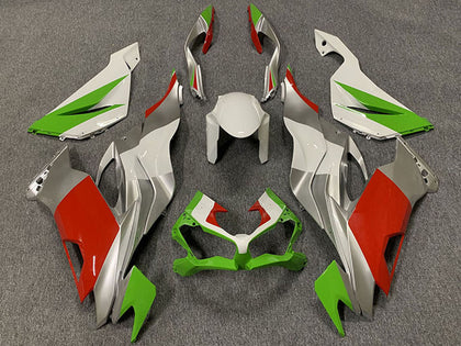 2019-2023 Kawasaki ZX-6R White Silver Green Red Fairing Kit