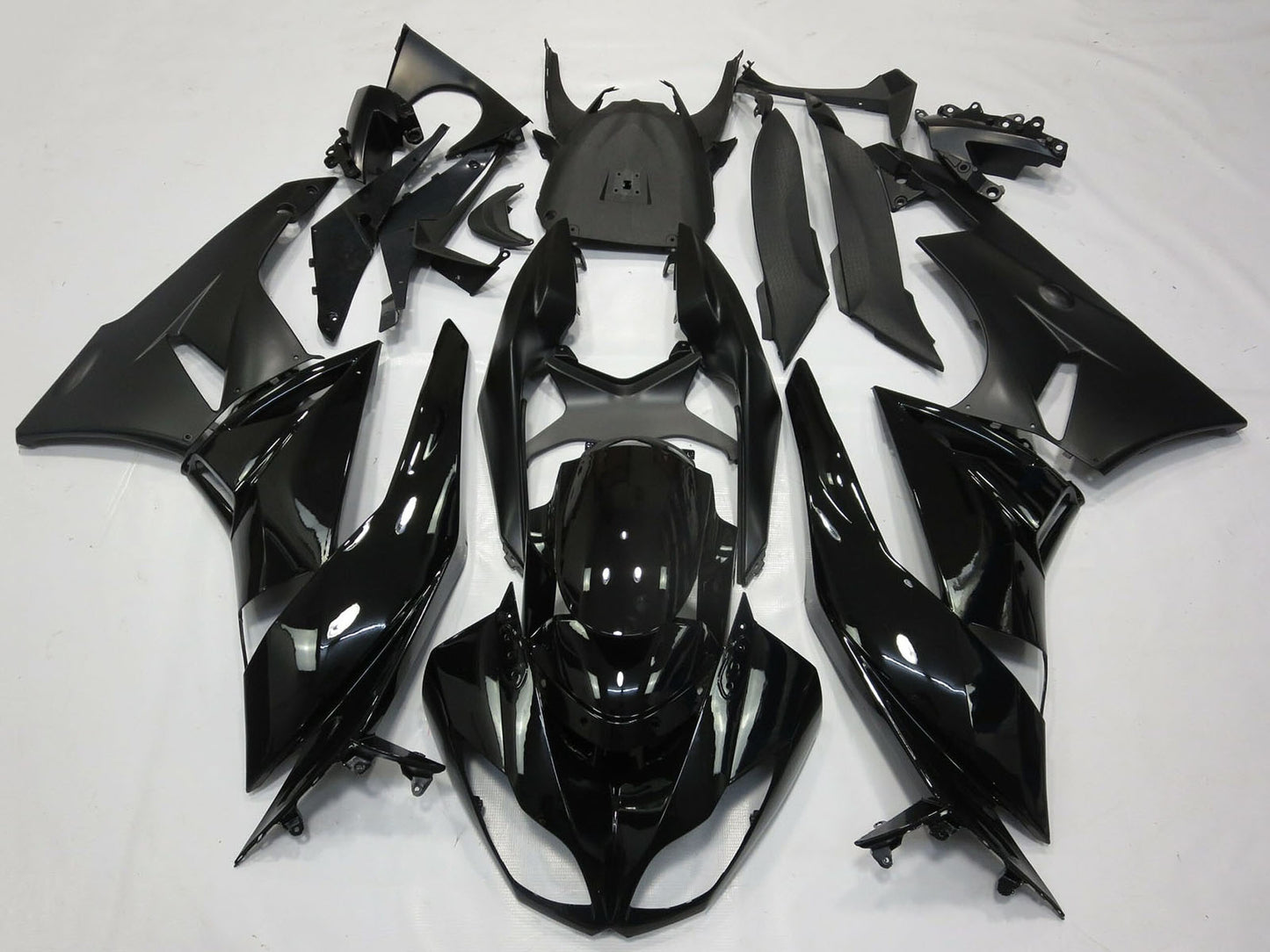 2009-2012 Glossy Black Matte Black Kawasaki ZX6R Fairing Kit