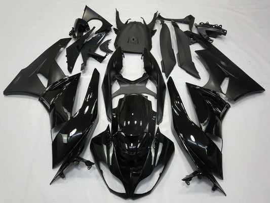 2009-2012 Glossy Black Matte Black Kawasaki ZX6R Fairing Kit