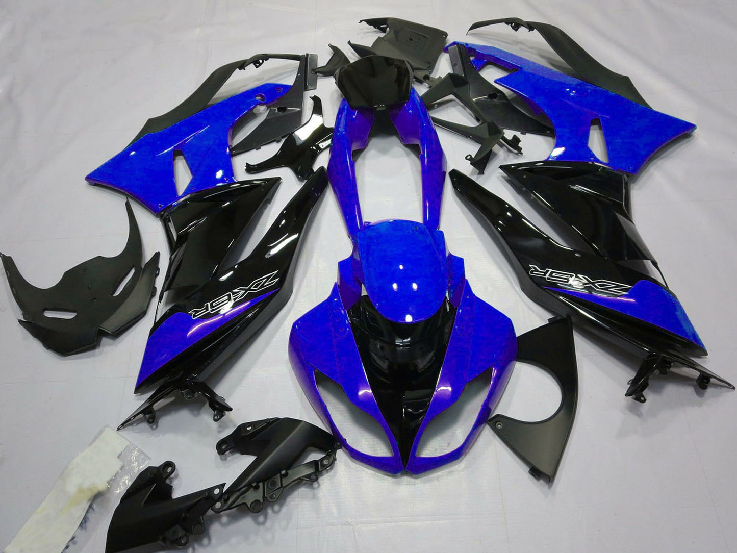 2009-2012 Blue Glossy Black Kawasaki ZX6R Fairing Kit