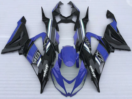 2013-2018 Kawasaki ZX-6R Blue Black White Fairing Kit