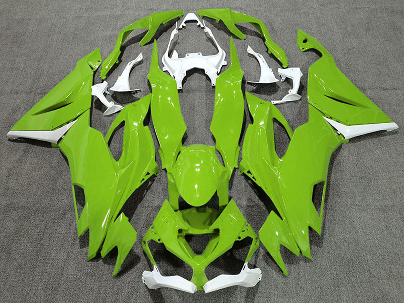 2019-2023 White Green Kawasaki ZX6R Motorcycle Fairings， Purchase 2019-2023 White Green Kawasaki ZX6R Motorcycle Fairings UK - UK