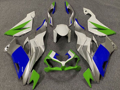 2019-2023 Kawasaki ZX-6R White Silver Green Blue Fairing Kit