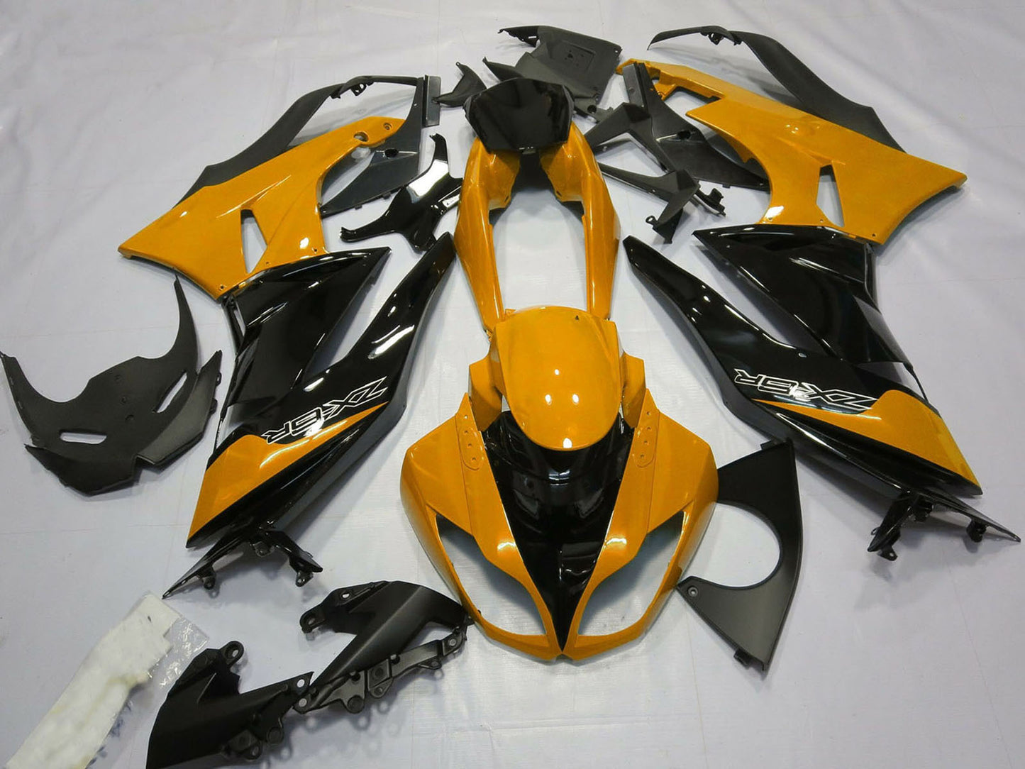 2009-2012 Orange Glossy Black Kawasaki ZX6R Fairing Kit