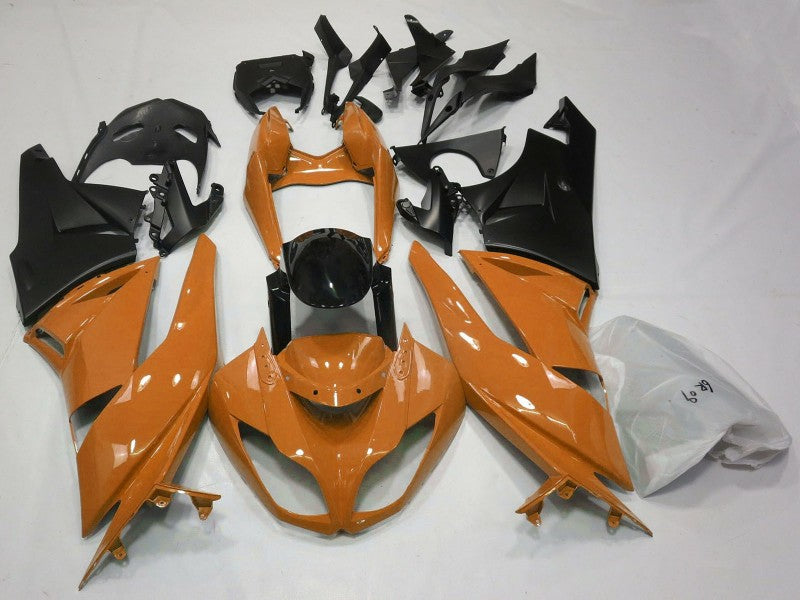 Purchase 2009-2012 Orange Glossy Black Matte Black Kawasaki ZX6R Motorcycle Fairings UK