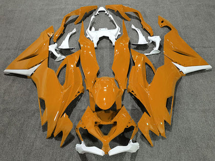 2019-2023 Kawasaki ZX-6R White Orange Fairing Kit