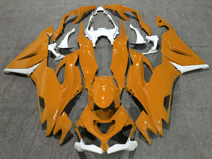 2019-2023 Kawasaki ZX-6R White Orange Fairing Kit