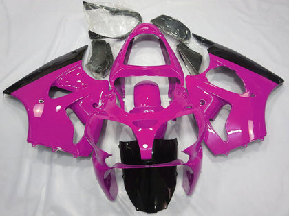 2000-2002 Kawasaki ZX-6R Pink Glossy Black Fairing Kit