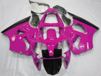 2000-2002 Kawasaki ZX-6R Pink Glossy Black Fairing Kit